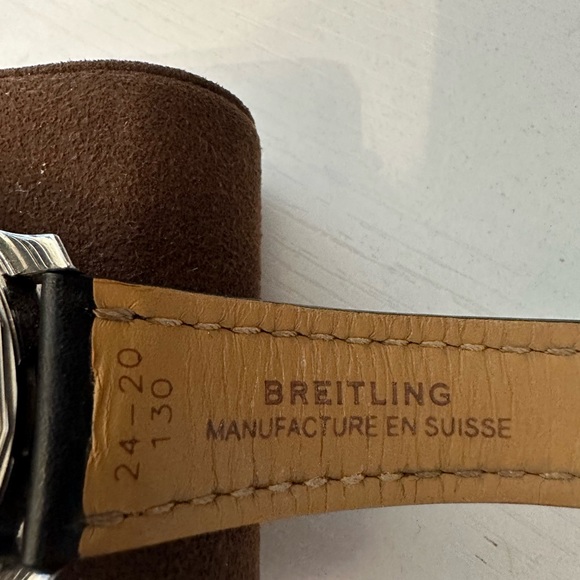 Breitling watch. With paper work and leather case - Picture 3 of 8